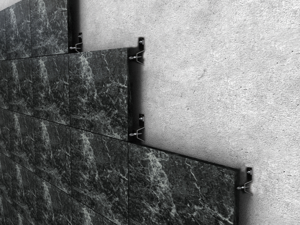 Artificial and Mechanically Fixed Stone Cladding